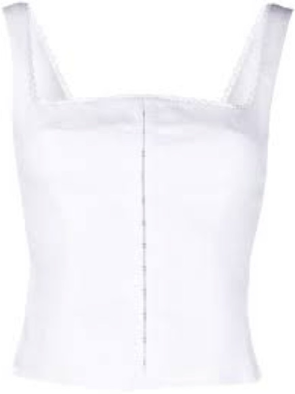 Reformation White Square-Neck Button-Front Camisole